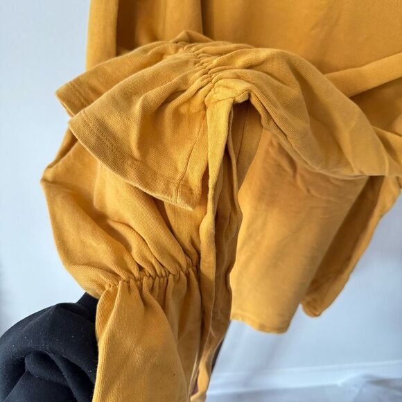 Mango Bow Cotton Sweatshirt Mustard Yellow - Picture 5 of 6